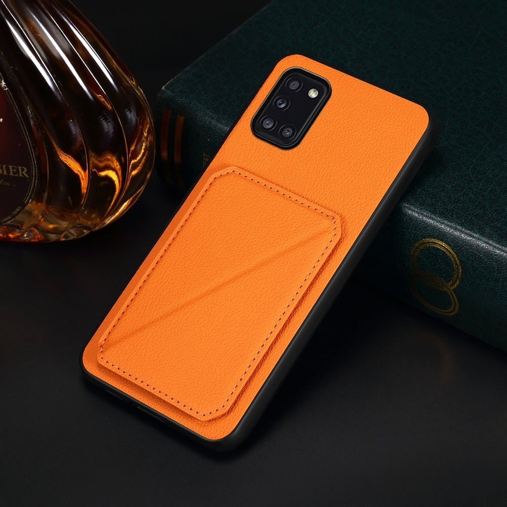Samsung Galaxy A31 4G Calf Texture Leather Case with Dual Card Slots and Stand Function