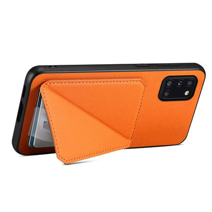 Samsung Galaxy A31 4G Calf Texture Leather Case with Dual Card Slots and Stand Function