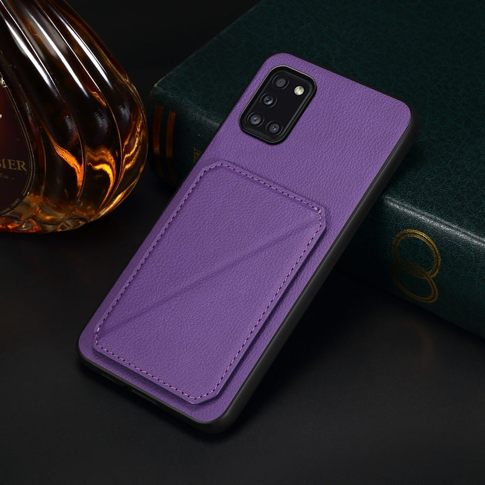 Samsung Galaxy A31 4G Calf Texture Leather Case with Dual Card Slots and Stand Function