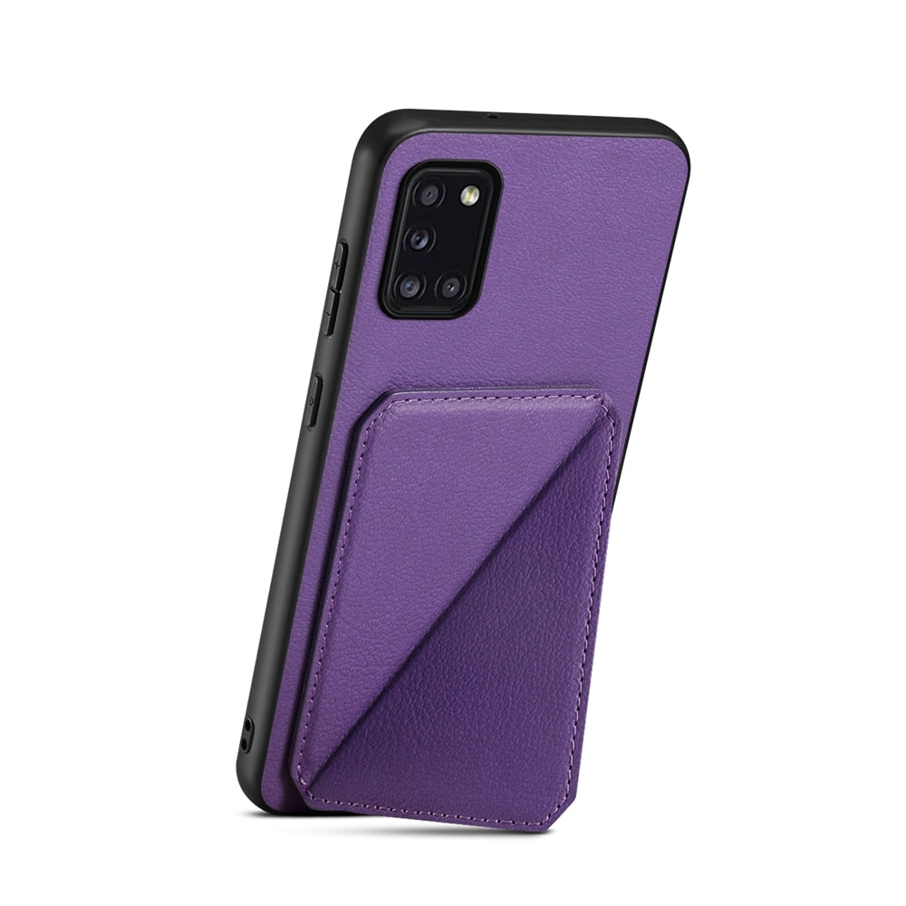 Samsung Galaxy A31 4G Calf Texture Leather Case with Dual Card Slots and Stand Function