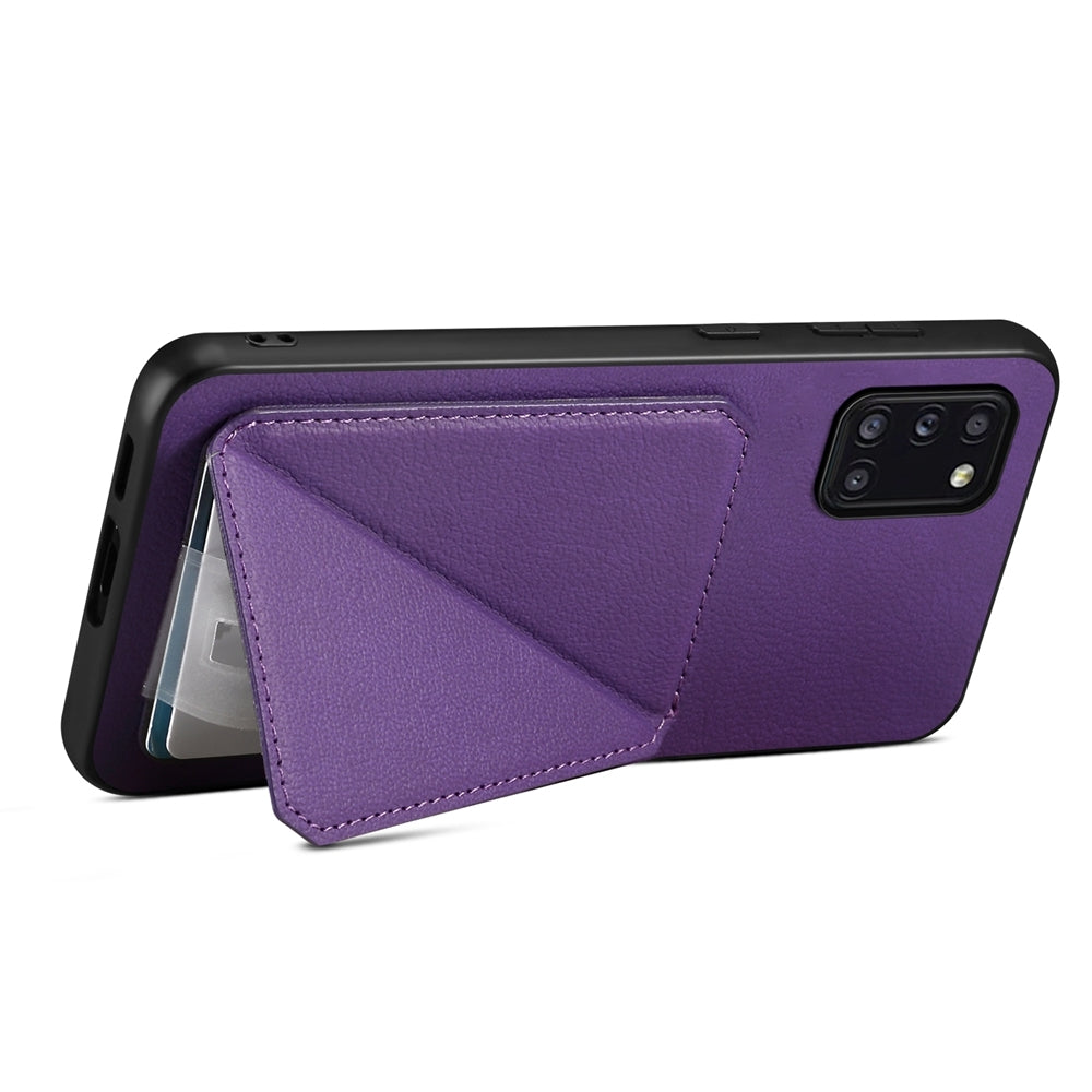 Samsung Galaxy A31 4G Calf Texture Leather Case with Dual Card Slots and Stand Function