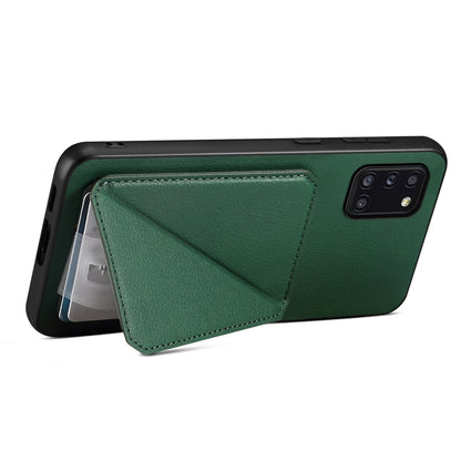 Samsung Galaxy A31 4G Calf Texture Leather Case with Dual Card Slots and Stand Function