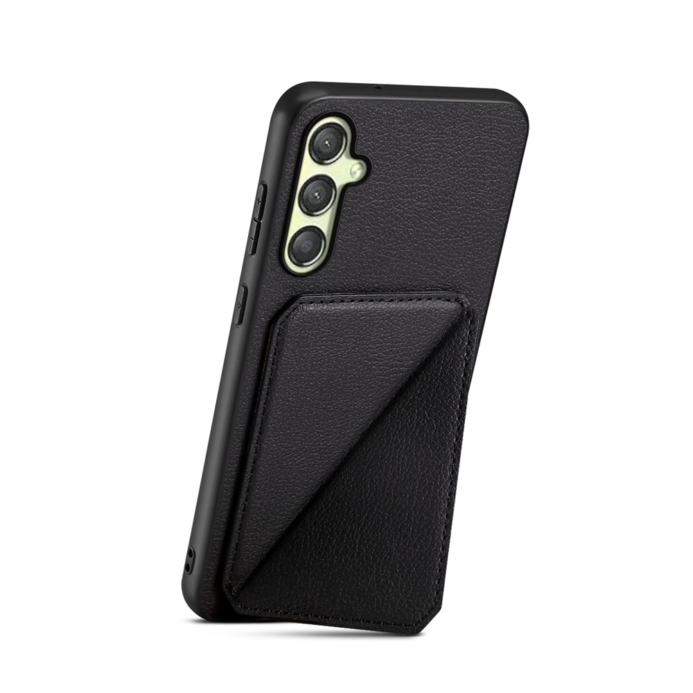 Samsung Galaxy A25 Calf Texture Leather Case with Dual Card Slots and Stand Function