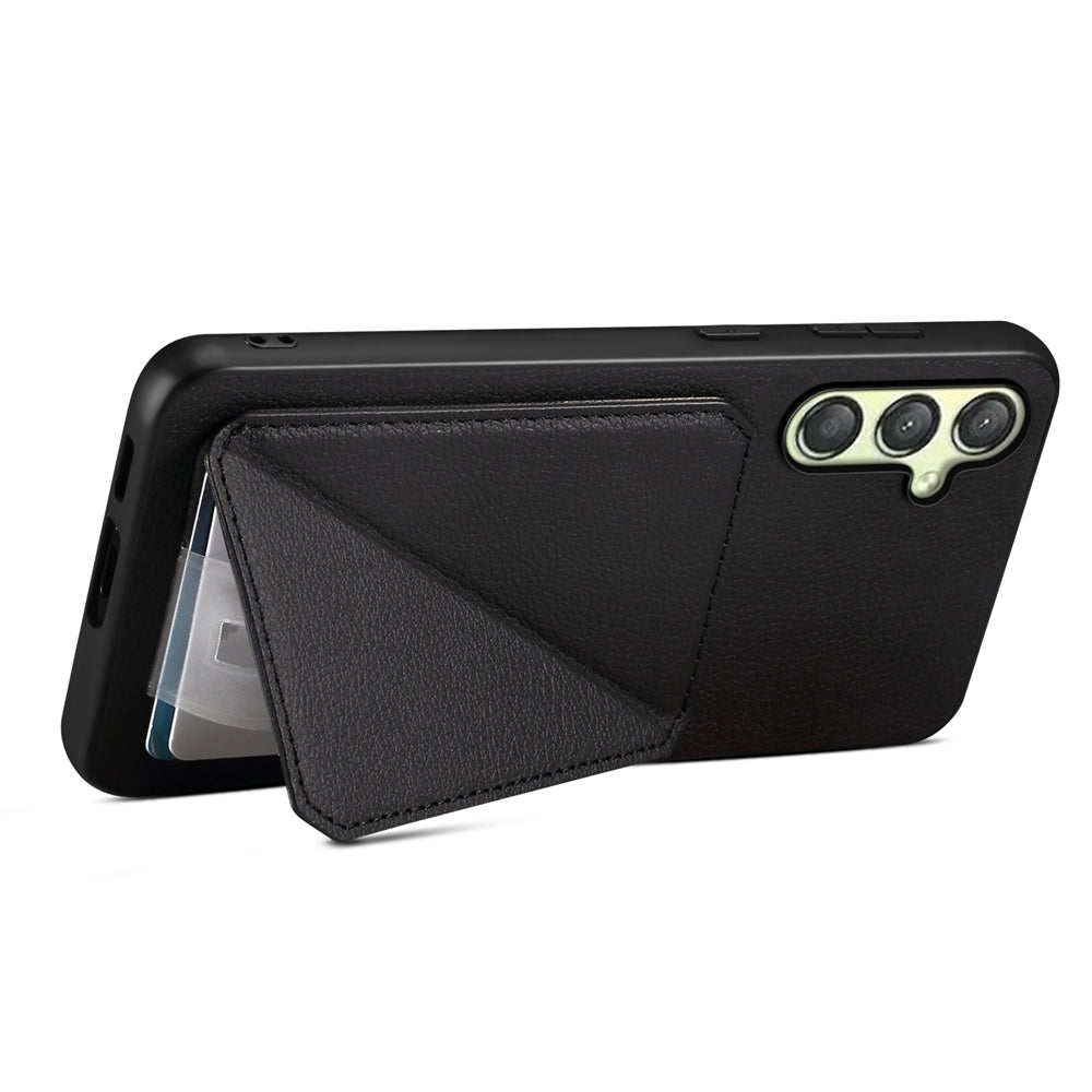 Samsung Galaxy A25 Calf Texture Leather Case with Dual Card Slots and Stand Function