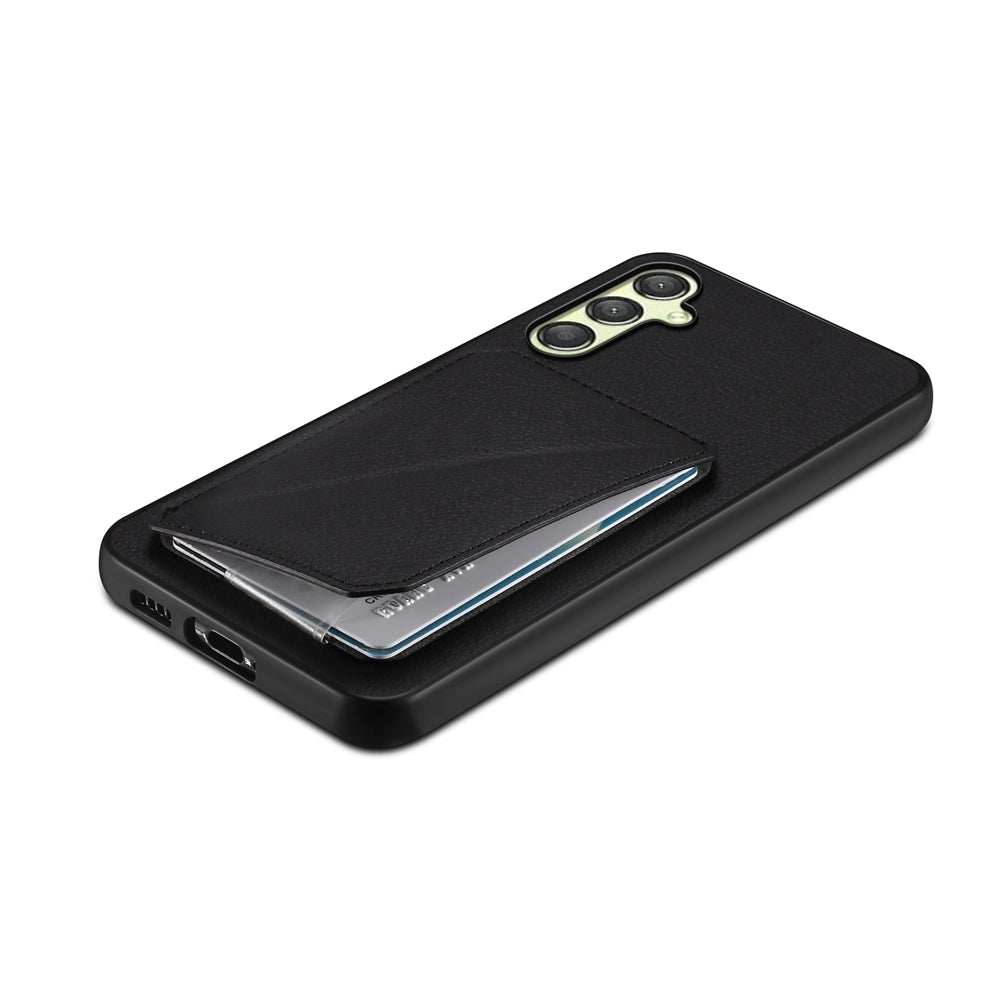 Samsung Galaxy A25 Calf Texture Leather Case with Dual Card Slots and Stand Function