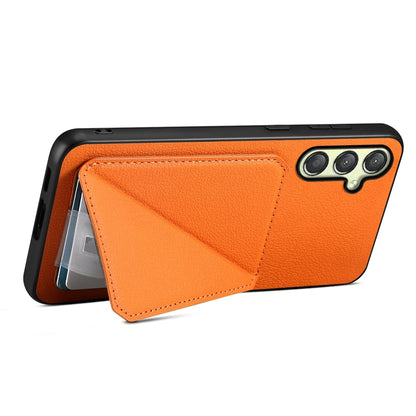 Samsung Galaxy A25 Calf Texture Leather Case with Dual Card Slots and Stand Function