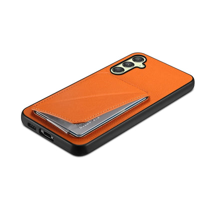 Samsung Galaxy A25 Calf Texture Leather Case with Dual Card Slots and Stand Function