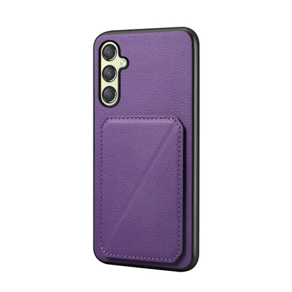 Samsung Galaxy A25 Calf Texture Leather Case with Dual Card Slots and Stand Function