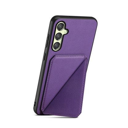Samsung Galaxy A25 Calf Texture Leather Case with Dual Card Slots and Stand Function