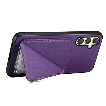 Samsung Galaxy A25 Calf Texture Leather Case with Dual Card Slots and Stand Function