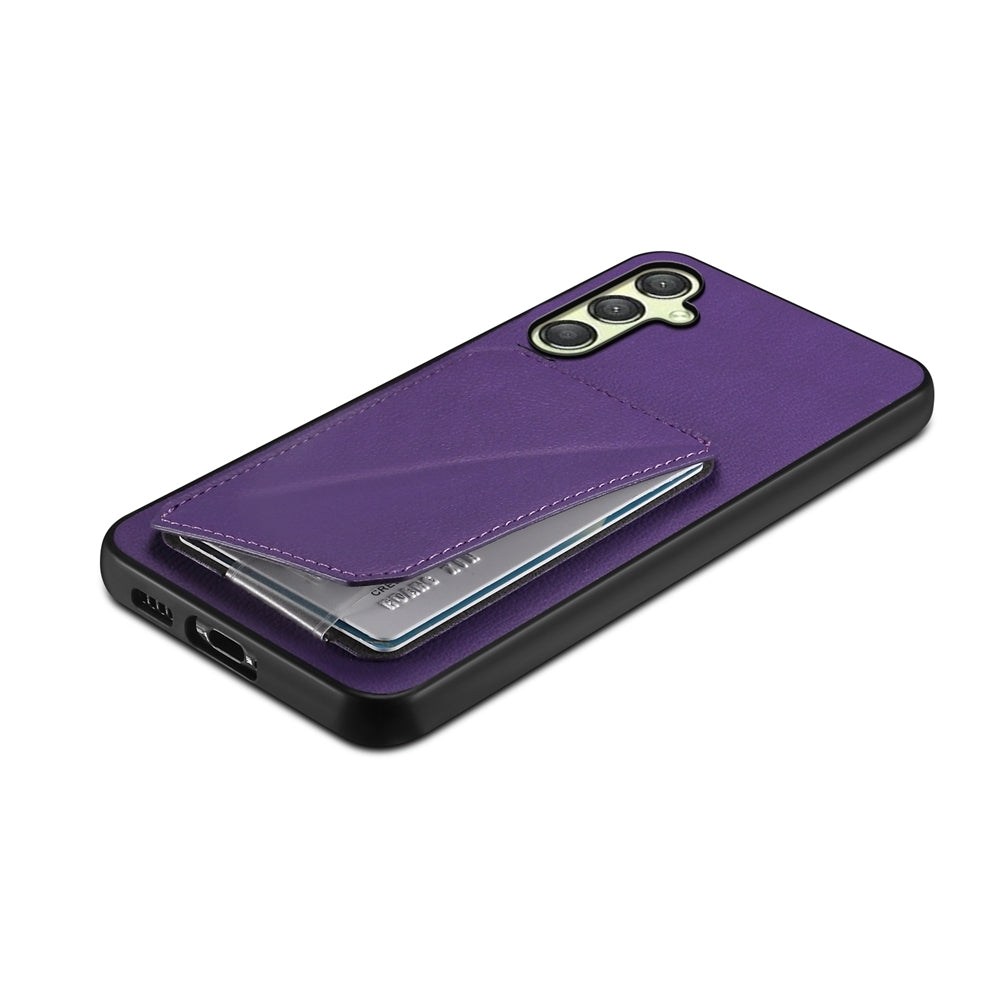 Samsung Galaxy A25 Calf Texture Leather Case with Dual Card Slots and Stand Function