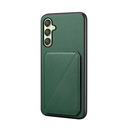 Samsung Galaxy A25 Calf Texture Leather Case with Dual Card Slots and Stand Function