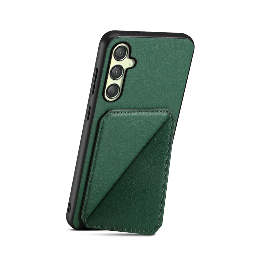 Samsung Galaxy A25 Calf Texture Leather Case with Dual Card Slots and Stand Function