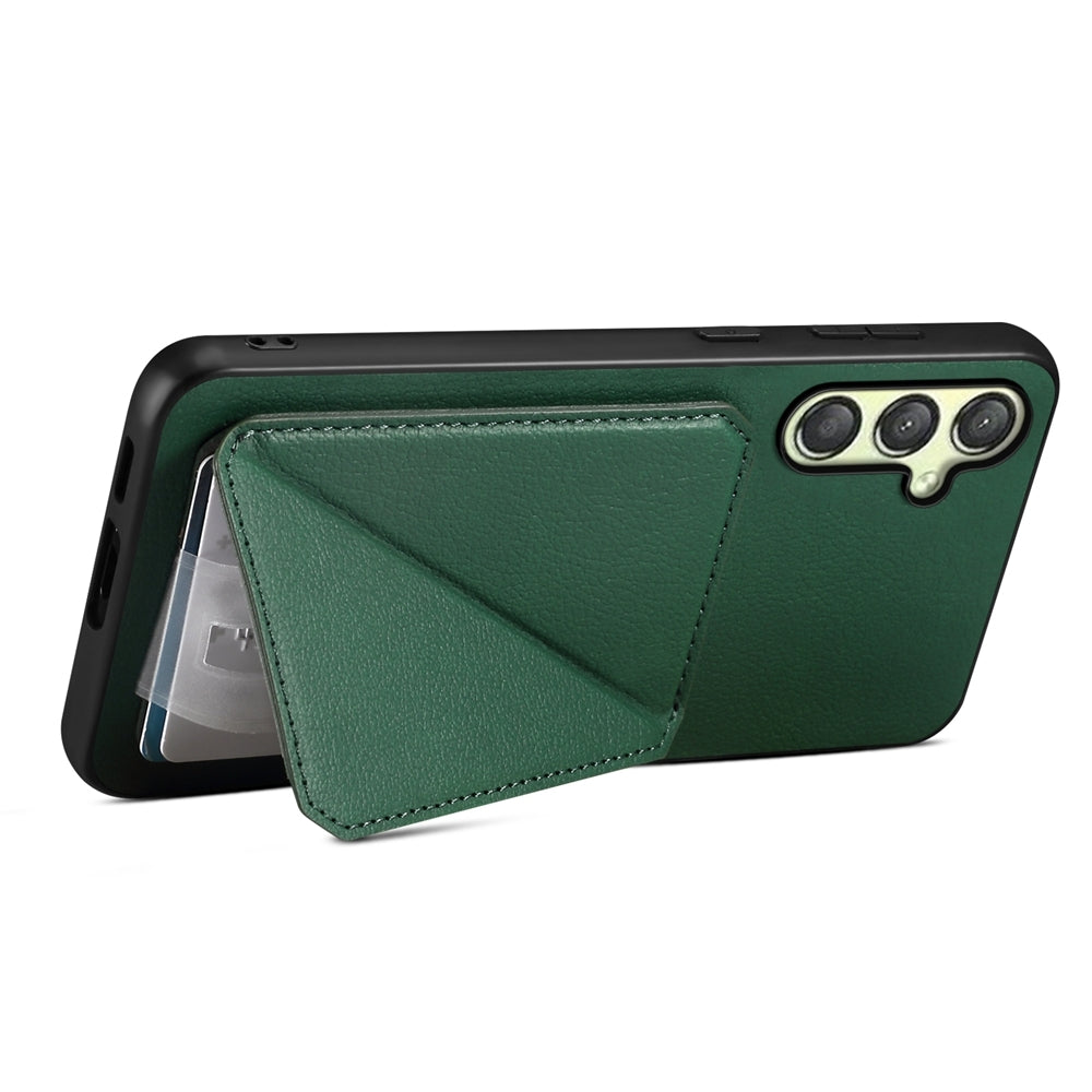 Samsung Galaxy A25 Calf Texture Leather Case with Dual Card Slots and Stand Function