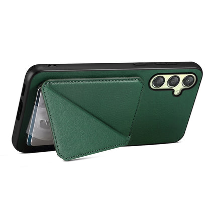 Samsung Galaxy A25 Calf Texture Leather Case with Dual Card Slots and Stand Function