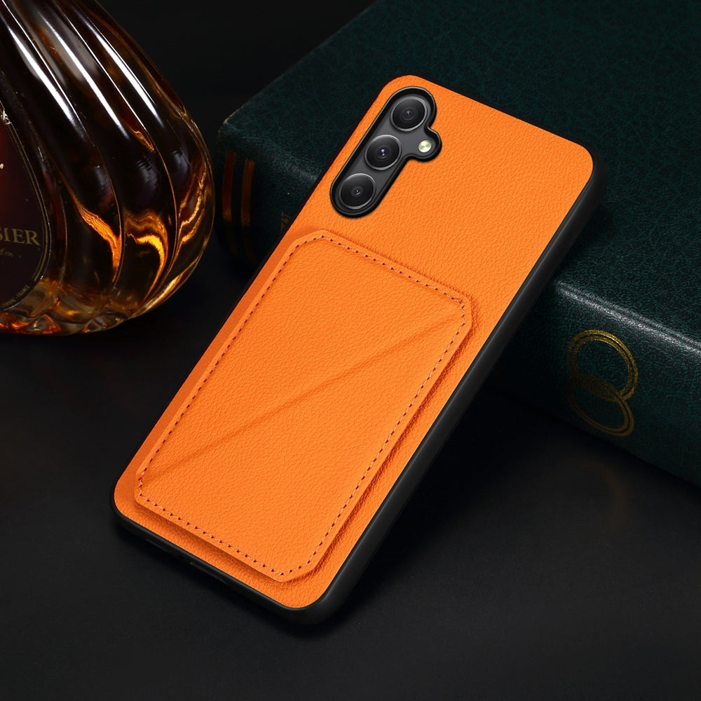 Samsung Galaxy A24 5G Calf Texture Leather Case with Dual Card Slots and Stand Function