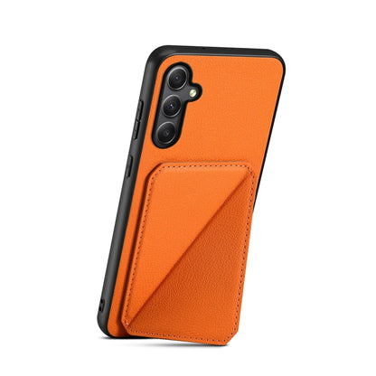 Samsung Galaxy A24 5G Calf Texture Leather Case with Dual Card Slots and Stand Function