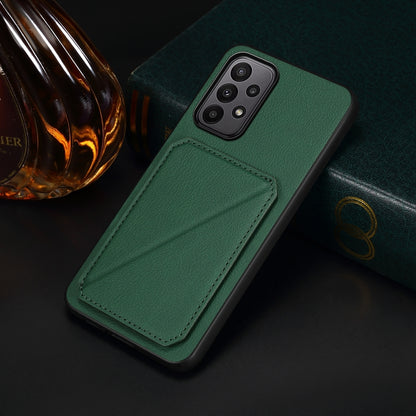 Samsung Galaxy A23 Calf Texture Leather Case with Dual Card Slots and Stand Function