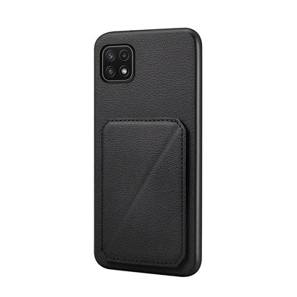 Samsung Galaxy A22 5G Calf Texture Leather Case with Dual Card Slots and Stand Function