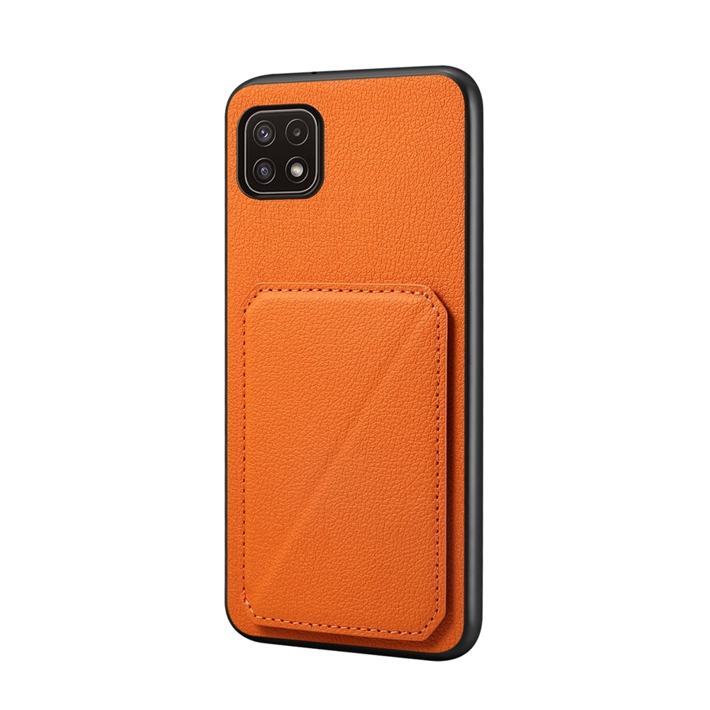 Samsung Galaxy A22 5G Calf Texture Leather Case with Dual Card Slots and Stand Function