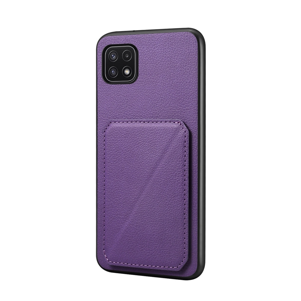 Samsung Galaxy A22 5G Calf Texture Leather Case with Dual Card Slots and Stand Function