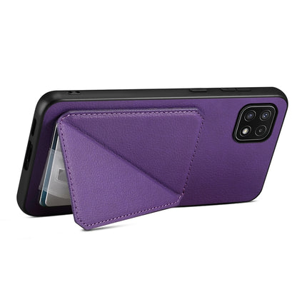 Samsung Galaxy A22 5G Calf Texture Leather Case with Dual Card Slots and Stand Function