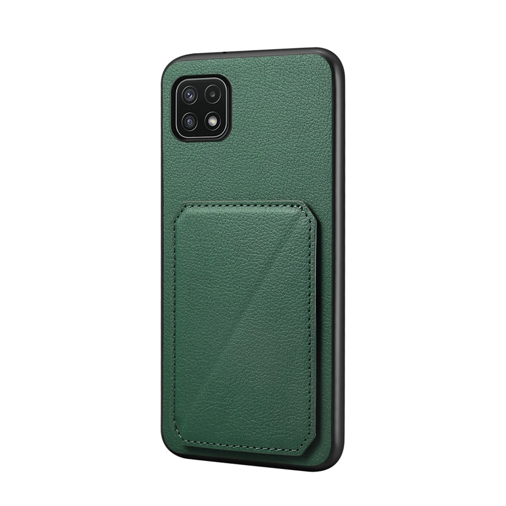 Samsung Galaxy A22 5G Calf Texture Leather Case with Dual Card Slots and Stand Function