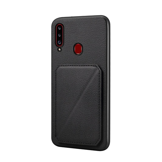 Samsung Galaxy A20s Calf Texture Leather Case with Dual Card Slots and Stand Function