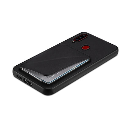 Samsung Galaxy A20s Calf Texture Leather Case with Dual Card Slots and Stand Function