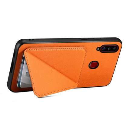 Samsung Galaxy A20s Calf Texture Leather Case with Dual Card Slots and Stand Function