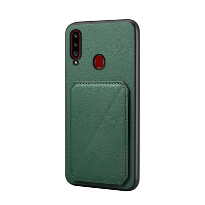 Samsung Galaxy A20s Calf Texture Leather Case with Dual Card Slots and Stand Function