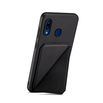 Samsung Galaxy A20 Calf Texture Leather Case with Dual Card Slots and Stand Function