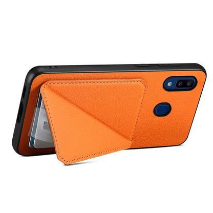 Samsung Galaxy A30 Calf Texture Leather Case with Dual Card Slots and Stand Function