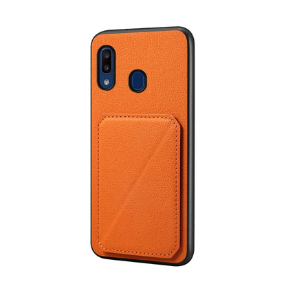 Samsung Galaxy A30 Calf Texture Leather Case with Dual Card Slots and Stand Function