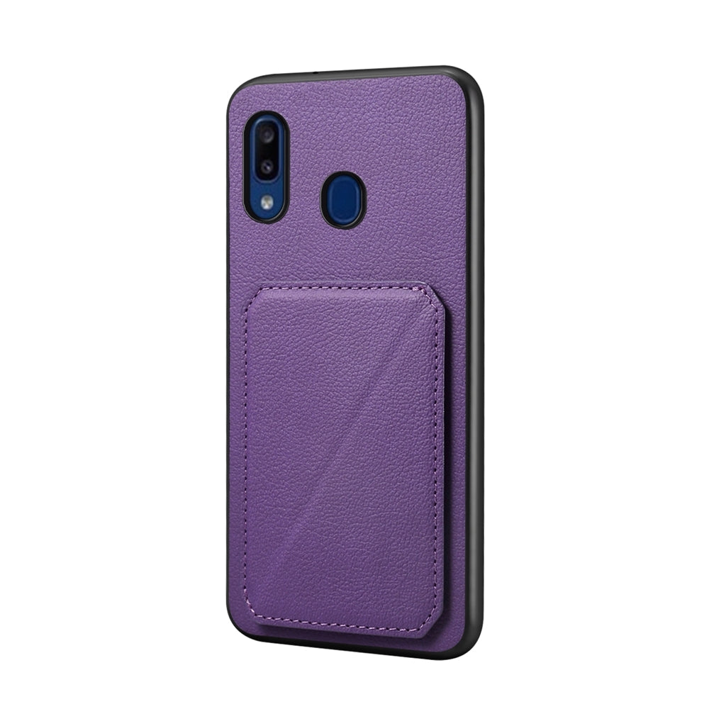 Samsung Galaxy A20 Calf Texture Leather Case with Dual Card Slots and Stand Function