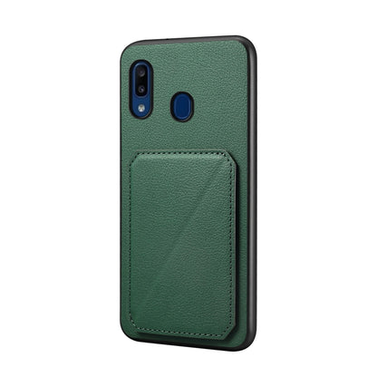 Samsung Galaxy A20 Calf Texture Leather Case with Dual Card Slots and Stand Function