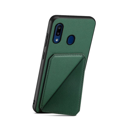 Samsung Galaxy A30 Calf Texture Leather Case with Dual Card Slots and Stand Function