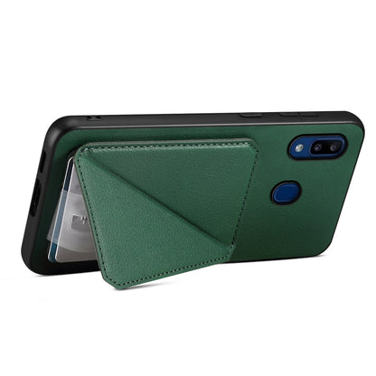 Samsung Galaxy A30 Calf Texture Leather Case with Dual Card Slots and Stand Function