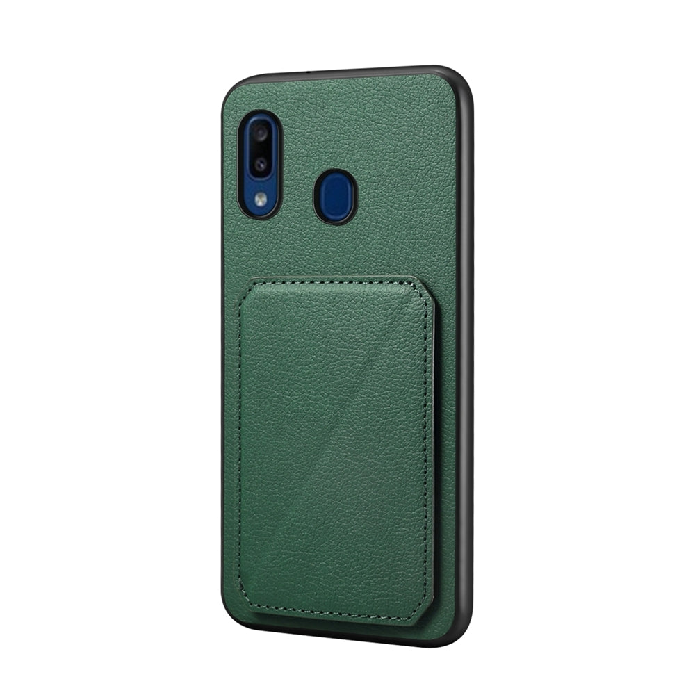 Samsung Galaxy A30 Calf Texture Leather Case with Dual Card Slots and Stand Function