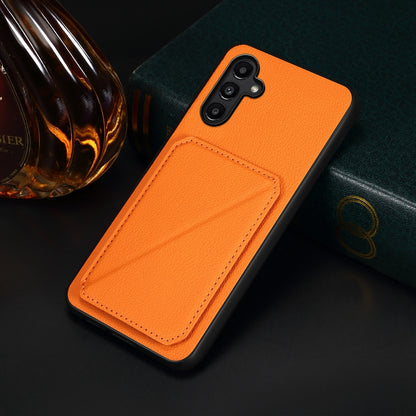 Samsung Galaxy A14 Calf Texture Leather Case with Dual Card Slots and Stand Function