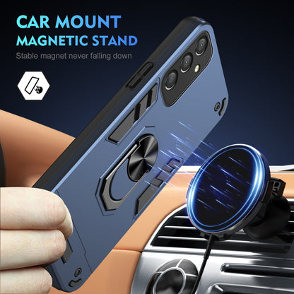 Shockproof Samsung Galaxy A25 161mm Phone Case with 360° Rotatable Metal Ring Holder, Magnetic Car Mount Stand, Ultra-Thin PC & Silicone Protection Cover