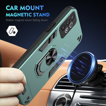 Shockproof Samsung Galaxy A32 Phone Case with 360° Rotatable Metal Ring Holder, Magnetic Car Mount Stand, Ultra-Thin PC & Silicone Protection Cover