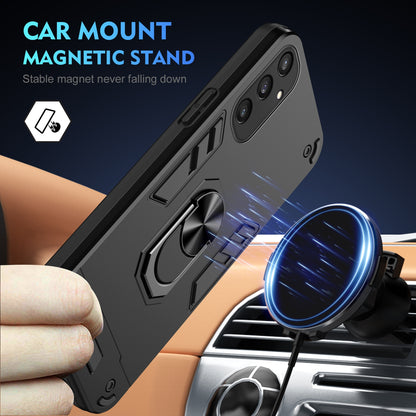 Shockproof Samsung Galaxy S24 5G Phone Case with 360° Rotatable Metal Ring Holder, Magnetic Car Mount Stand, Ultra-Thin PC & Silicone Protection Cover