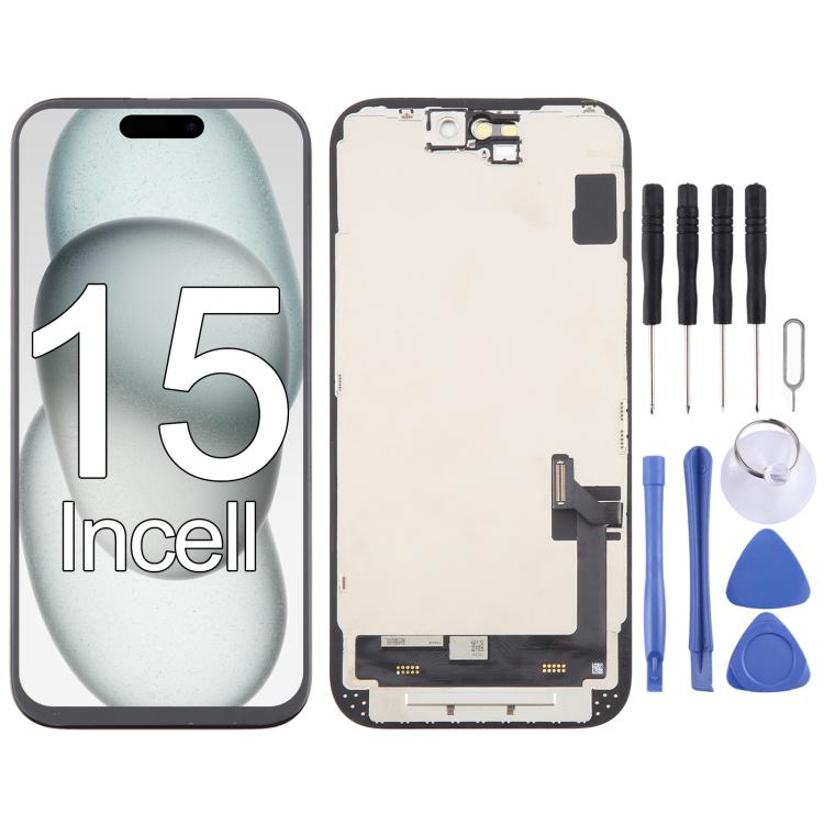 iPhone 15 HD Incell LCD Screen Replacement - Touch Digitizer Assembly, Compatible with Apple