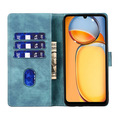 Xiaomi Redmi 13C 4G Heart & Cat Embossed Multi-Functional Pen Leather Wallet Phone Case with Stand and Card Slots