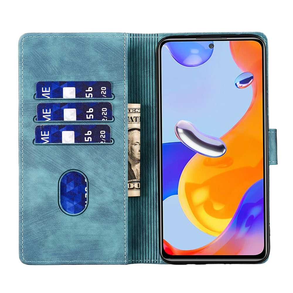 Xiaomi Redmi Note 11 Pro 5G Heart & Cat Embossed Multi-Functional Pen Leather Wallet Phone Case with Stand and Card Slots