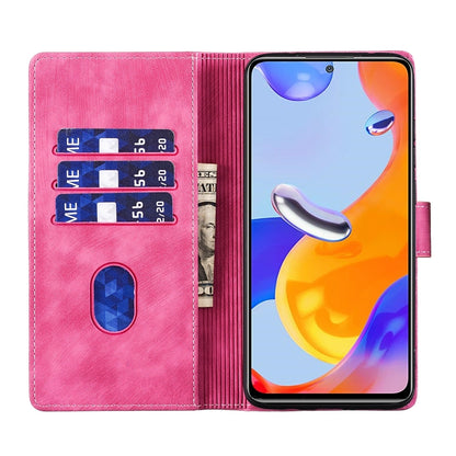 Xiaomi Redmi Note 11 Pro 5G Heart & Cat Embossed Multi-Functional Pen Leather Wallet Phone Case with Stand and Card Slots