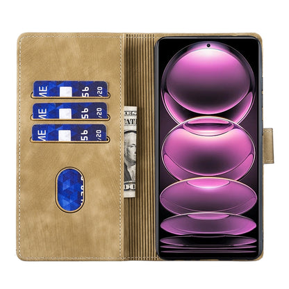 Xiaomi Redmi Note 12 Pro 5G Global Heart & Cat Embossed Multi-Functional Pen Leather Wallet Phone Case with Stand and Card Slots