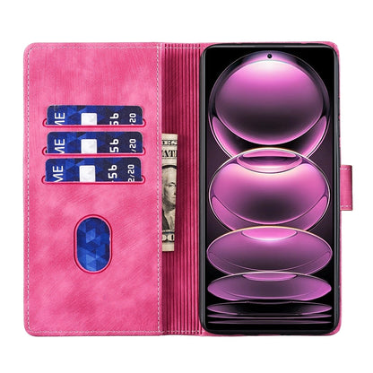 Xiaomi Redmi Note 12 Pro 5G Global Heart & Cat Embossed Multi-Functional Pen Leather Wallet Phone Case with Stand and Card Slots