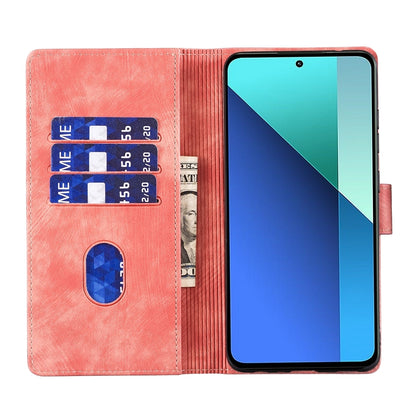 Xiaomi Redmi Note 13 4G Heart & Cat Embossed Multi-Functional Pen Leather Wallet Phone Case with Stand and Card Slots